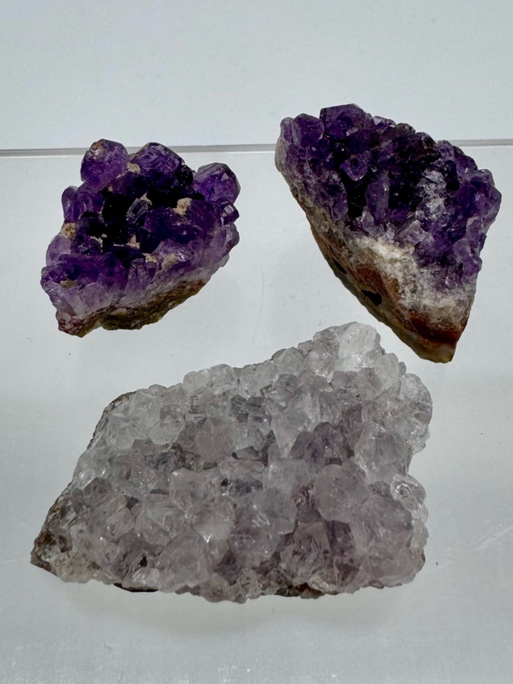 Amethyst Crystal Cluster Bundle Druzy Quartz Points 46g Natural Specimens